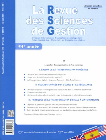 La Revue des Sciences de Gestion N° 310